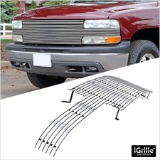 Fits 1999-2002 Chevy Silverado 1500 Main Upper Stainless Chrome Billet Grille