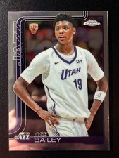 2025-26 Topps Chrome - Ace Bailey #255 (RC) - Rookie Jazz