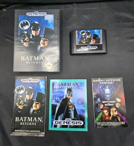 Batman Returns (Sega Genesis, 1992) CIB Complete With Inserts Case Manual