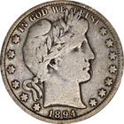 1894-O Barber Half Dollar - Slightly Bent