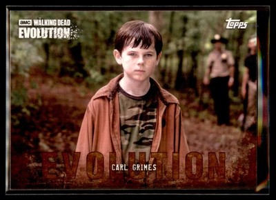 2017 Topps Walking Dead Evolution BROWN Parallel #9 Carl Grimes