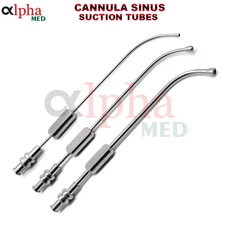 3 Pcs Dental Cannula Sinus Suction Tubes 2.5mm, 3mm & 4mm Surgical Instruments