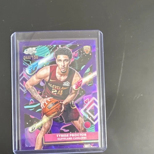Topps 2025-26 Cosmic Chrome Tyrese Proctor RC #140 Purple Nebula /150