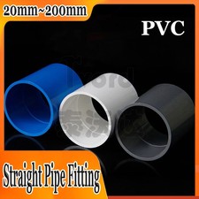 Plastic PVC Straight Pipe Fitting ID 20mm 25mm-200mm Water Pipe Fitting Sleeve