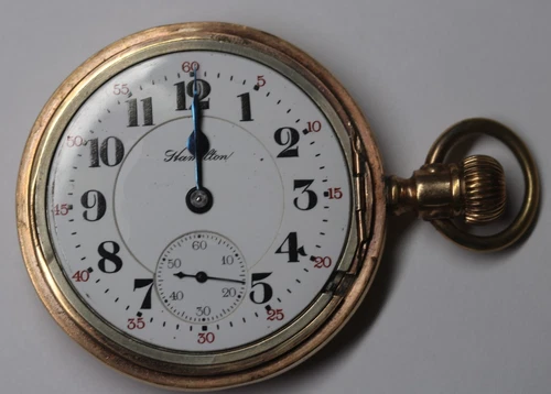 Antique Hamilton 993 Pocket Watch 21 Jewel Gold Filled * SEE DESCRIPTION *