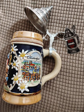 KING.Oktoberfest.Made in Germany. Bier,Beer Stein,Silver Pewter.Kissing Couple