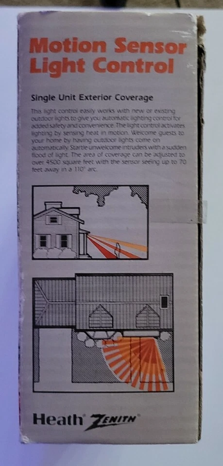 Motion Sensor Light Control Heath Zenith Light Fixture With Infrared. - Image 4 of 4