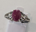 Beautiful 2.32Ct Mozambique Red Ruby Oval Cabochon Antique Silver Ring,New,Rare — photo 6