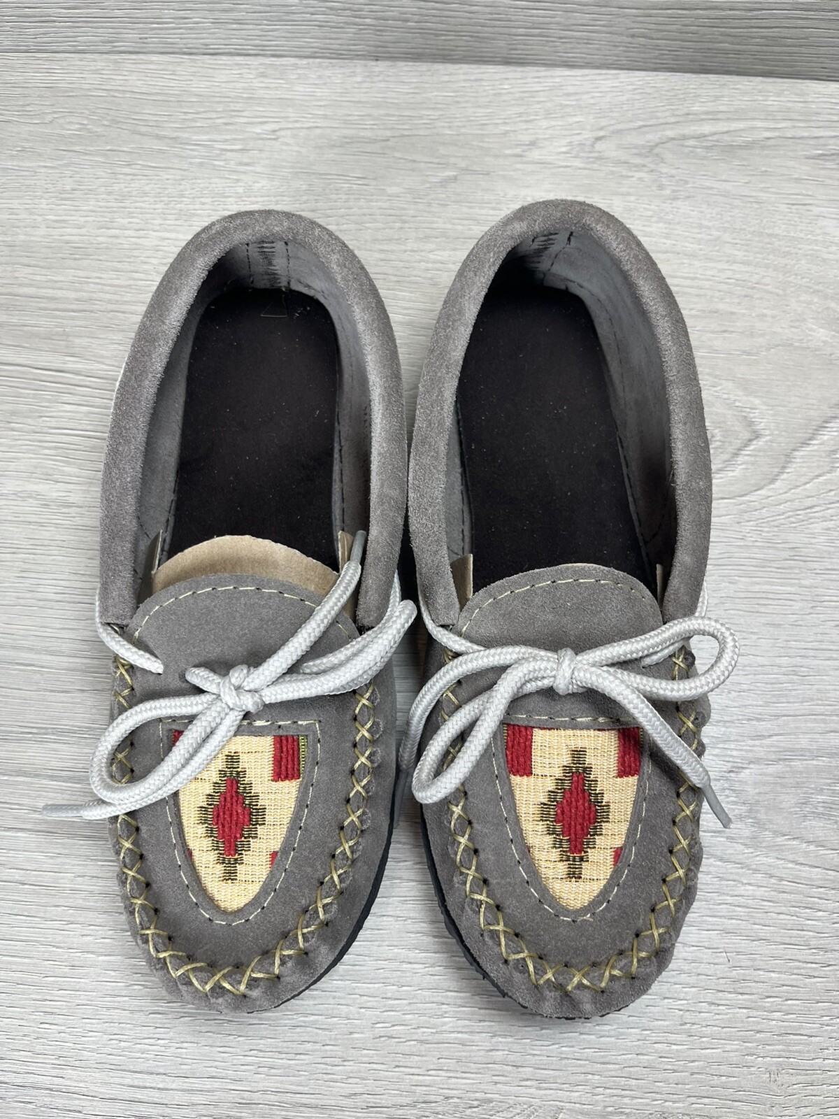 SAOLA Mocassini Laurentian Chief suola e top applicati suola nera crepex taglia UK 4