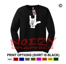 Pierced Palm 2 ASL I Love You Christian LONG SLEEVE Shirt Religious Jesus Cross