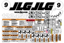 Gradall 534D9-45 Decal Kit - 0160003965 to present 7 YEAR VINYL!