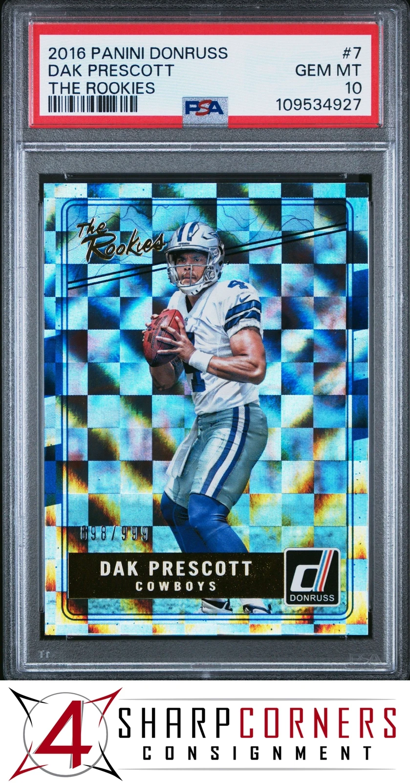 Dak Prescott Panini Donruss the Rookies #7 Base