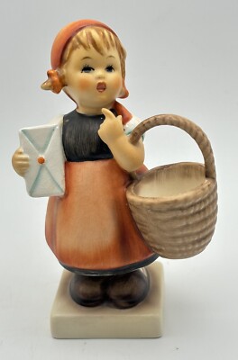 Vintage Goebel Hummel  Meditation Girl  with Basket Figurine 13 2/0