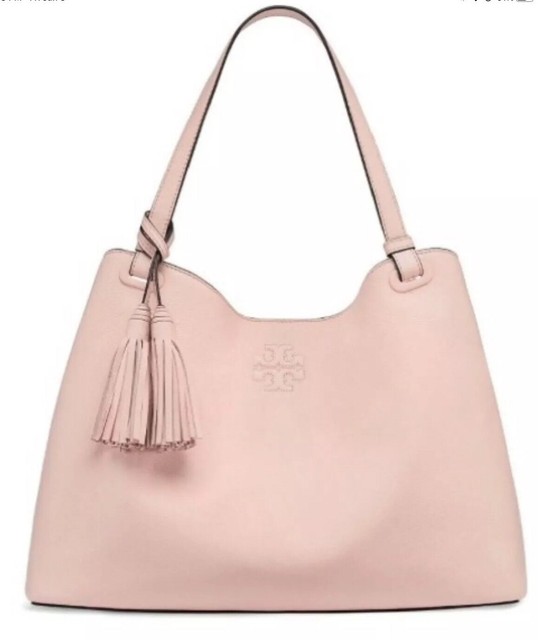 blush leather tote