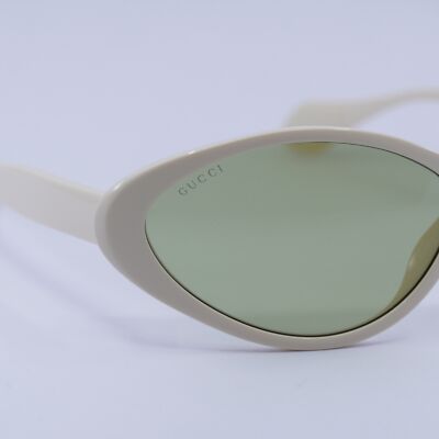 New Gucci GG1377S 001 Shiny Ivory/Green 67-15-130 Sunglasses  display picture 3