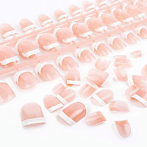 240 Stück Press On Nail Tips – Natural Short, 12 Größen | Für Acryl, Gel Oder Tipkleber