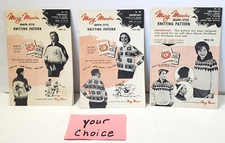 Mary Maxim Graph-Style Knitting Pattern Sizes 14-16-18 Adult/teen *YOUR  CHOICE*