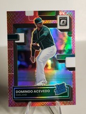2022 Donruss Optic Red Dragon Scales Domingo Acevedo Rated Rookie /99 Athletics 