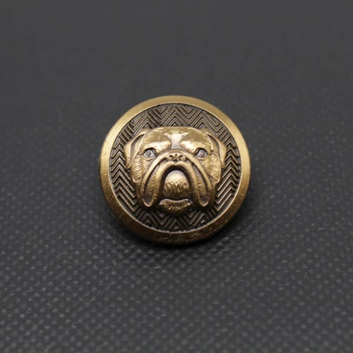 London Badge & Button Co Bulldog Herringbone Antiqued Gold Blazer Large 21mm