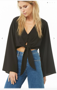 woven crop top forever 21