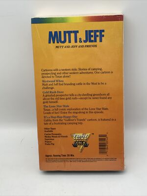 Mutt & Jeff VHS Westward Whoa Gold Rush Daze The Lone Star State