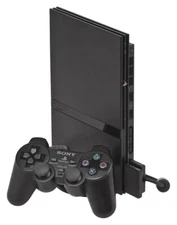 Playstation 2 PS2 Slim Black Game Console Bundle with 1 OEM Controller