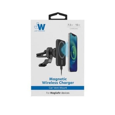 Just Wireless Magnetic Charging for MagSafe Car Vent Mount - Black