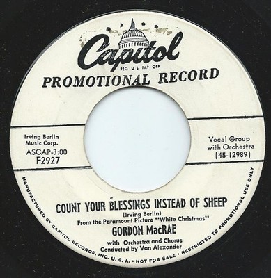 Gordon MacRae - Count Your Blessings Instead Of Sheep / Cara  - Promo - G8100z