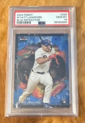 2024 Topps Finest - Rare Wyatt Langford #226 Blue Refractor /99 (RC)