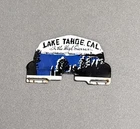 VINTAGE LAKE TAHOE PLATE TOPPER PORCELAIN SIGN CAR GAS TRUCK OIL MOTORCYCLE