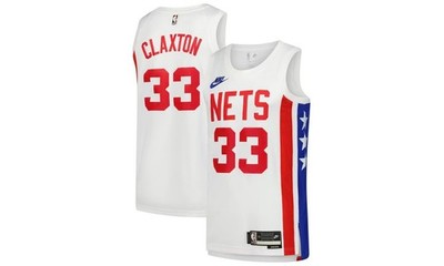 Nike Nic Claxton Brooklyn Nets #33 Classic Edition Swingman Jersey Mens L White