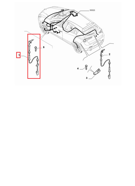 Vorderer ABS Sensor Alfa Romeo Giulietta Original 51826112-image
