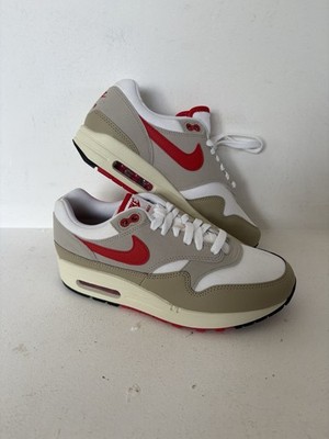 Neu Nike Air Max 1 ''Since '72'' Herren UK 6 EU 39 Weiß/Creme/University Red