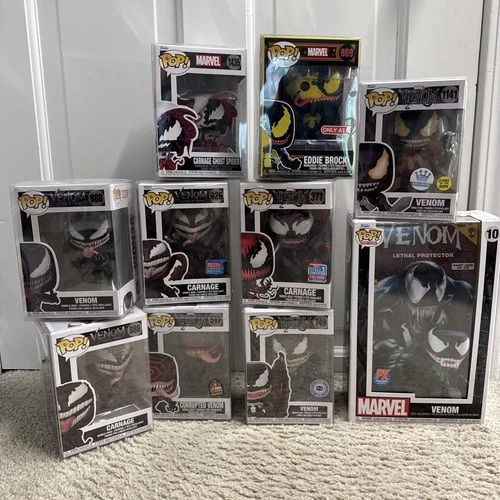 Funko Pop Venom Carnage Lot 749, 888, 517, 371, 1141, 869, 1435, 926, 10 Mint