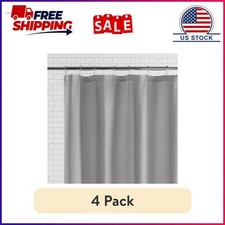 4 pack Mainstays Water-Repellent Fabric Shower Liner, 70" x 72", Gray