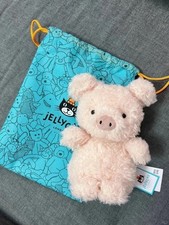 NEW Jellycat Little Pig - Pink Plush Stuffed Animal Includes Tags + Dust Bag uk