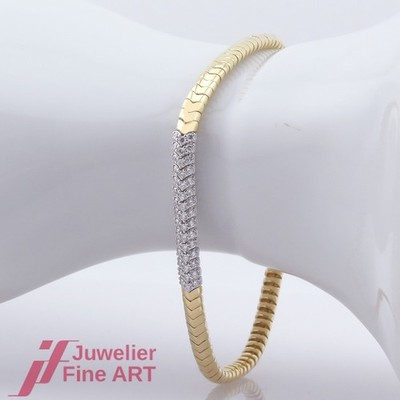 FHT Armband - 45 Brillanten ges. 0,50ct - 18K/750 Gelbgold/Weißgold - Neuware