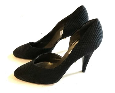 Escarpins En Cuir Noir - Année 80-Italie- Denis Moda-Taille 41 - Photo 1/4