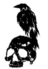 Skull And Raven Vinyl Decal Die Cut