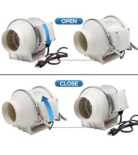 4 Zoll Rohrventilator, Inline Lüftung Abluftventilator, 280 CFM Kanal Ansaugventilator Hoch... - Bild 5 von 6