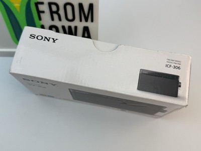 Sony ICF-306 Portable AM/FM Radio W/ Carrying Handle Battery