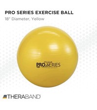 THERABAND Pro Series Exercise Ball, 18" Yellow Stability Trainer, Yellow - 45cm