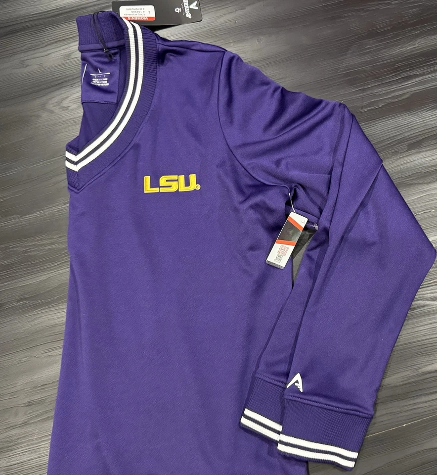 NWT Antigua LSU Long Sleeve Knit V-neck Purple Sweater Women’s Size Large NEW - Image 4 of 4
