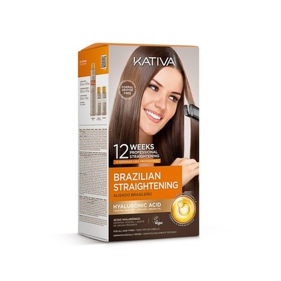 KATIVA Brazilian Straightening Kit 12 Weeks of Home Use with Organic Argan Oil