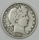 1915-D Barber Silver Half Dollar VERY GOOD+ ~ All Letters in Liberty Visible