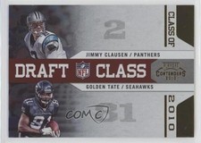 2010 Playoff Contenders Draft Class Gold 42/100 Golden Tate Jimmy Clausen #9 3n1