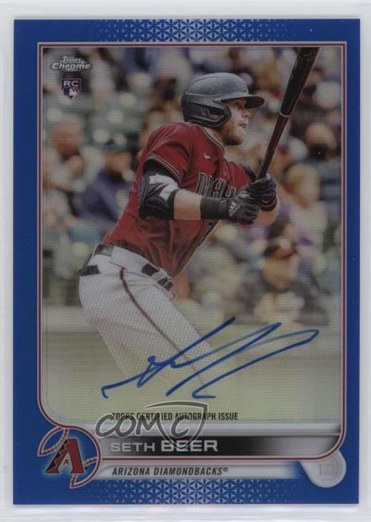 2022 Topps Chrome Rookie Blue Refractor 102/150 Seth Beer #RA-SBE Auto RC 0f5t