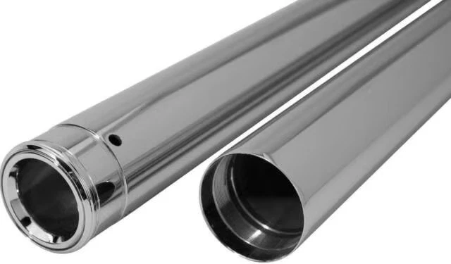 Tubos de horquilla cromados Custom Cycle 39 mm Show - 30,25 pulgadas Bicicleta de calle para motocicleta Foto 2 de 4