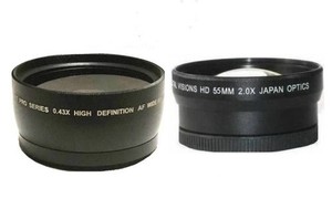 Wide Angle & Telephoto Lens For Canon EOS R100 R50 R50 II, R10 with 18-45mm Lens