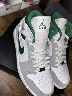 Jordan Air Jordan 1 Mid SE Grey Pine Green White Smoke Grey DC7294-103 Men's